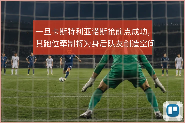 一旦卡斯特利亚诺斯抢前点成功，其跑位牵制将为身后队友创造空间